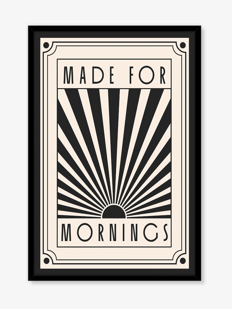 Artko Black Made For Mornings Designs Framed Art - Image 2 of 4
