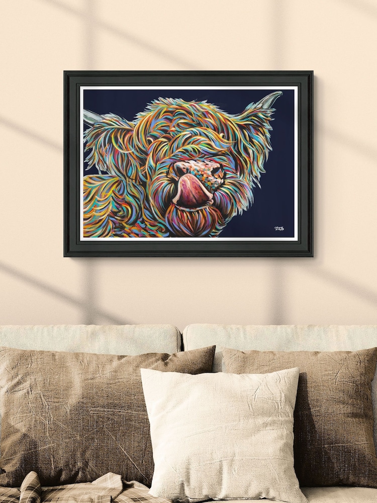 Artko Black Highland Smooch By Carolee Vitaletti Framed Art - Image 1 of 3 Artko Black Highland Smooch By Carolee Vitaletti Framed Art - Image 1 of 3