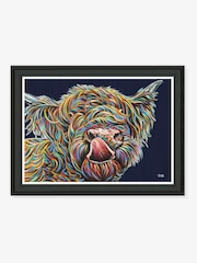 Artko Black Highland Smooch By Carolee Vitaletti Framed Art - Image 2 of 3