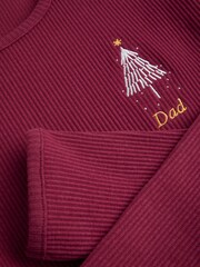 Personalised Mens Embroidered Christmas Tree Pyjamas by Stitch Style - Image 5 of 6