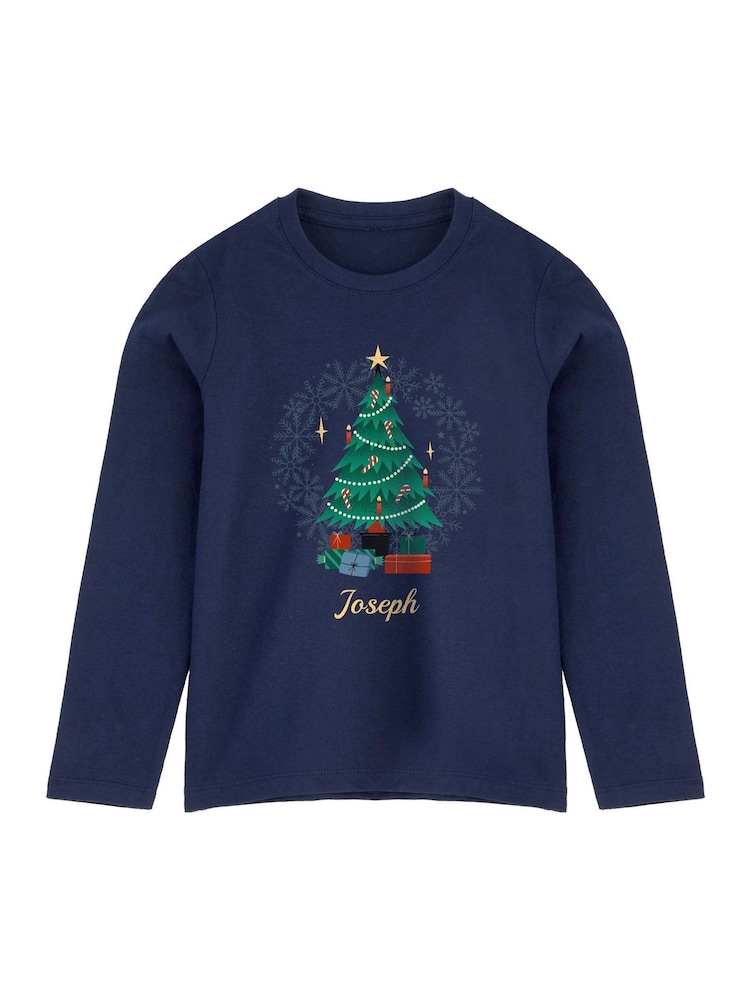 Personalised Kids Christmas Tree Pyjamas by Stitch Style - Image 2 of 6