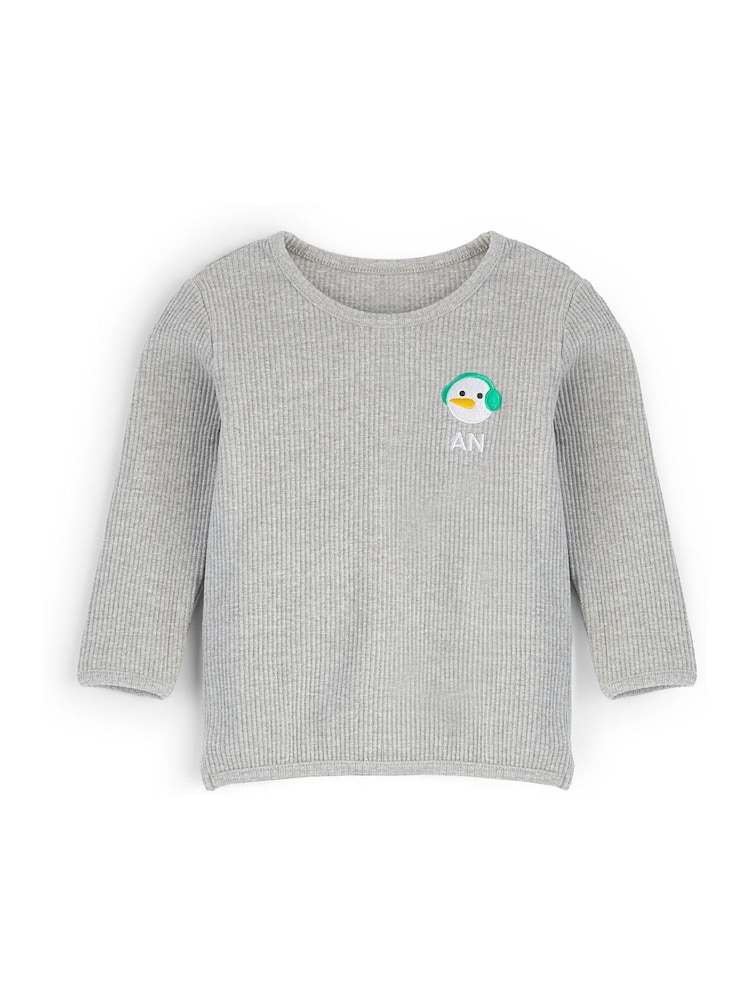 Personalised Toddlers Embroidered Snowman Pyjamas by Stitch Style - Image 2 of 5