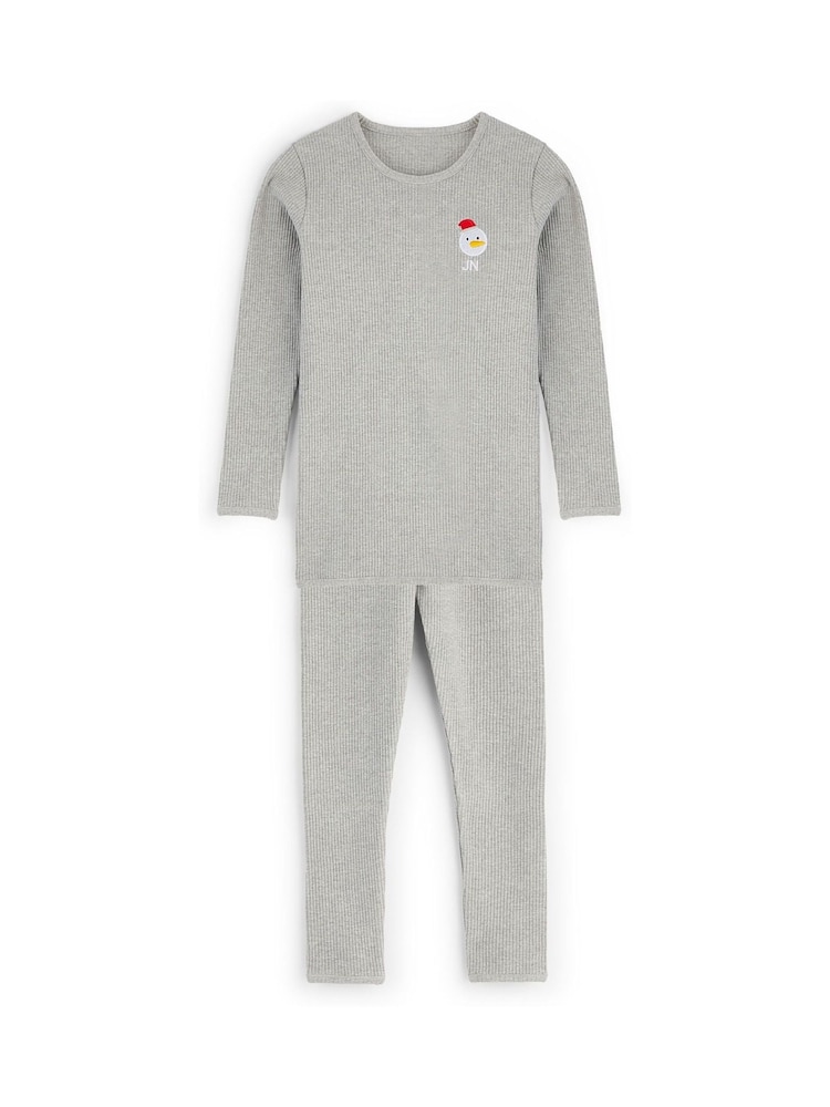 Personalised Kids Embroidered Snowman Pyjamas by Stitch Style - Image 1 of 6