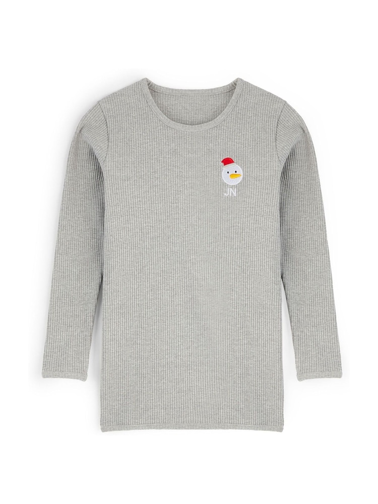 Personalised Kids Embroidered Snowman Pyjamas by Stitch Style - Image 2 of 6