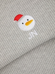Personalised Kids Embroidered Snowman Pyjamas by Stitch Style - Image 5 of 6
