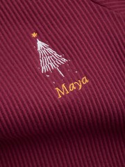 Personalised Toddlers Embroidered Christmas Tree Pyjamas by Stitch Style - Image 4 of 6