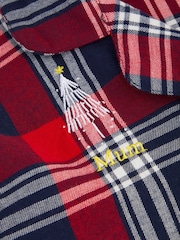 Personalised Womens Embroidered Christmas Tree Family Tartan Pyjamas by Stitch Style - Image 4 of 5