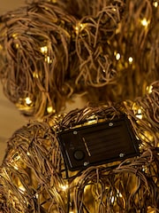 Set of 2 Brown Rattan Hamish Outdoor Solar Lights - Image 3 of 5