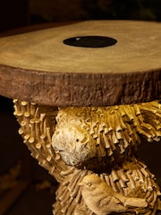 Natural Hamish Solar Light Up Outdoor Side Table - Image 3 of 5