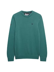 Superdry Teal Blue Cotton Jumper - Image 1 of 1