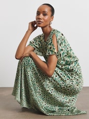 Joanna Hope Green Split Sleeve Maxi Dress - Image 1 of 4