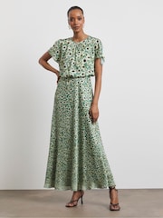 Joanna Hope Green Split Sleeve Maxi Dress - Image 3 of 4