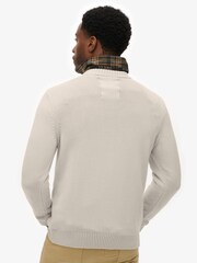 Superdry Cream Cotton Jumper - Image 2 of 5