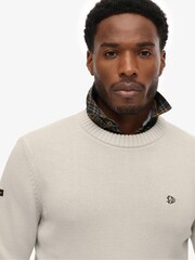 Superdry Cream Cotton Jumper - Image 4 of 5