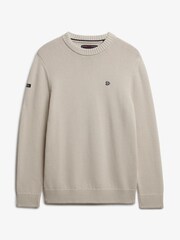 Superdry Cream Cotton Jumper - Image 5 of 5