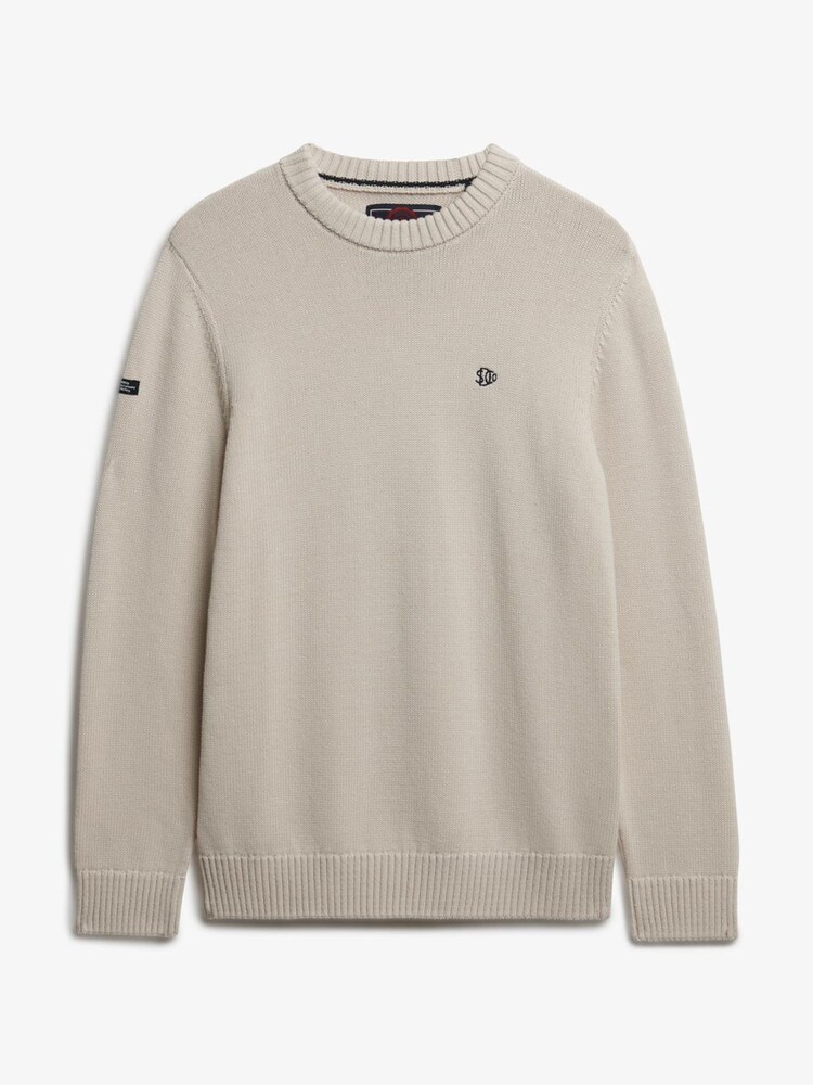 Superdry Cream Cotton Jumper - Image 5 of 5