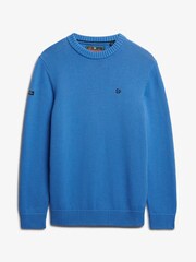 Superdry Blue Cotton Jumper - Image 4 of 4