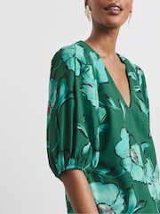 Joanna Hope Green Puff Sleeve Blouse - Image 4 of 5