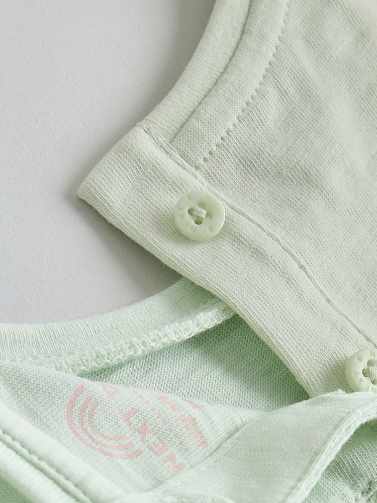 Розовый шалфейно-зеленый и белый - Комплект для малышей из 6 Pieces из топа с коротким рукавом и леггинсов (0месяцев -3лет) - Изображение 14 14