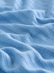 Blue/Brown Strappy Scoop Neck Slouch Ribbed Vests 2 Pack - Image 9 of 10