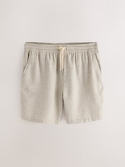 Neutral Linen Blend Elasticated Waist Shorts - Image 5 of 8