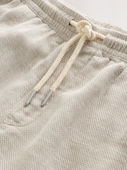 Neutral Linen Blend Elasticated Waist Shorts - Image 6 of 8