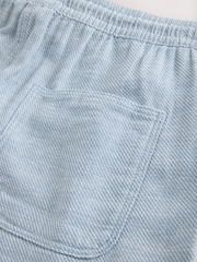 Azul/Verde - Pantalones cortos de lino Blend con cintura elástica (paquete de 2) - Imagen 11 de 12