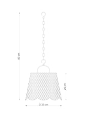 Natural Scalloped Rattan Solar Pendant - Image 4 of 4