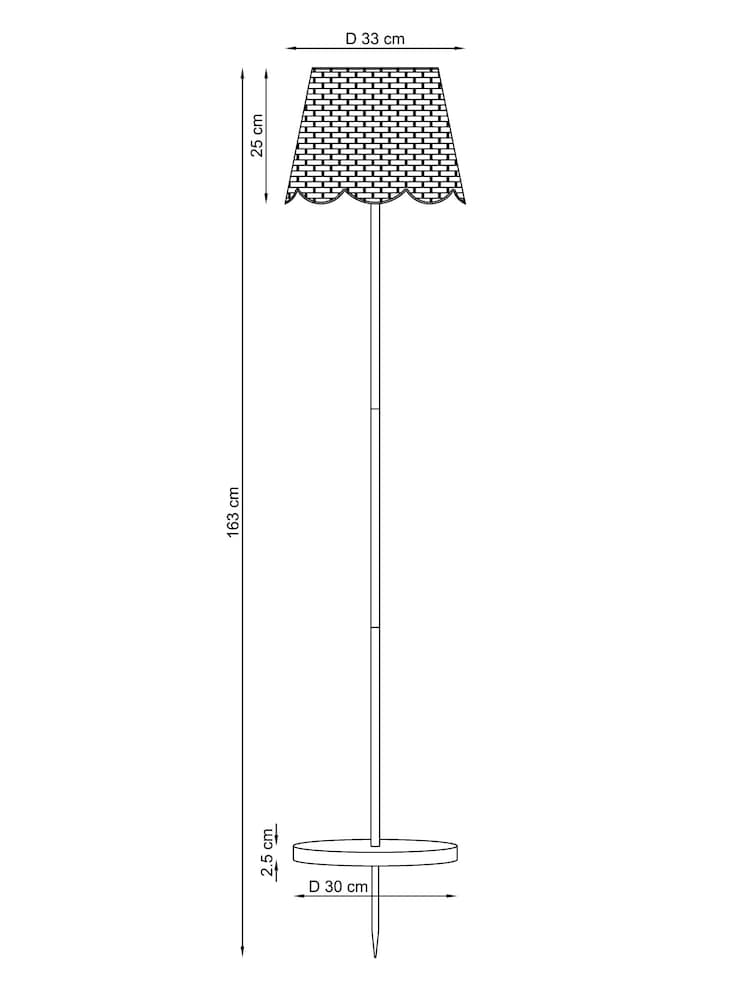Natural Scalloped Rattan Outdoor Solar Floor Lamp - Image 5 of 5