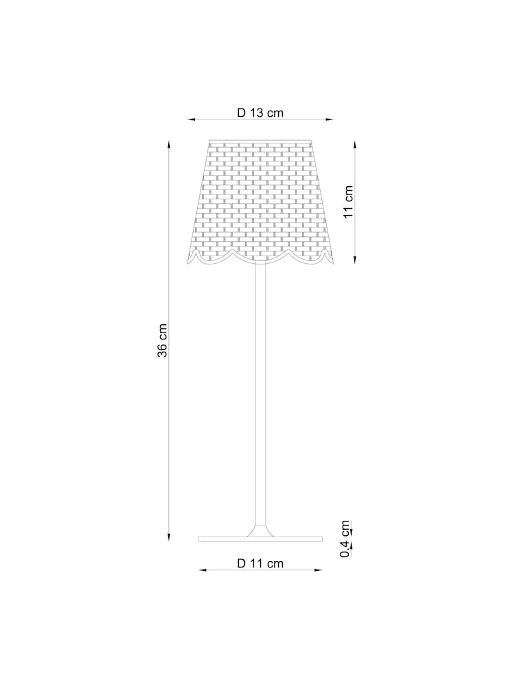 Natural Scalloped Rattan Outdoor Table Lamp - Image 5 of 5