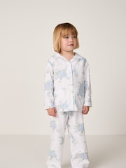 The White Company Blue Brushed Alice Floral Traditional Pyjamas - Image 1 of 5