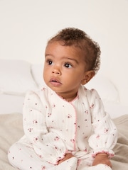 The White Company White Minnie Floral Quilted Sleepsuit - صورة 1 من 5
