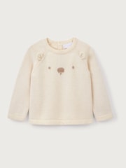 The White Company Grey Cotton Little Bear Jumper - Image 5 of 5