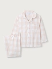 The White Company Pink Gingham Button Through Relaxed Pyjamas - Image 1 of 1