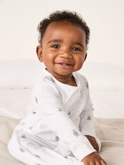 The White Company White Bedtime Friends Wrap Sleepsuit - Image 1 of 5