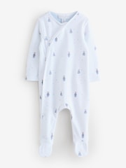 The White Company White Bedtime Friends Wrap Sleepsuit - Image 4 of 5