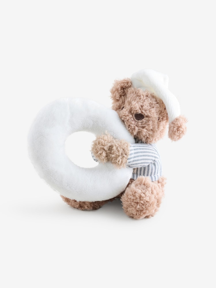 The White Company White Bedtime Teddy Rattle - Image 4 of 4 The White Company White Bedtime Teddy Rattle - Image 4 of 4