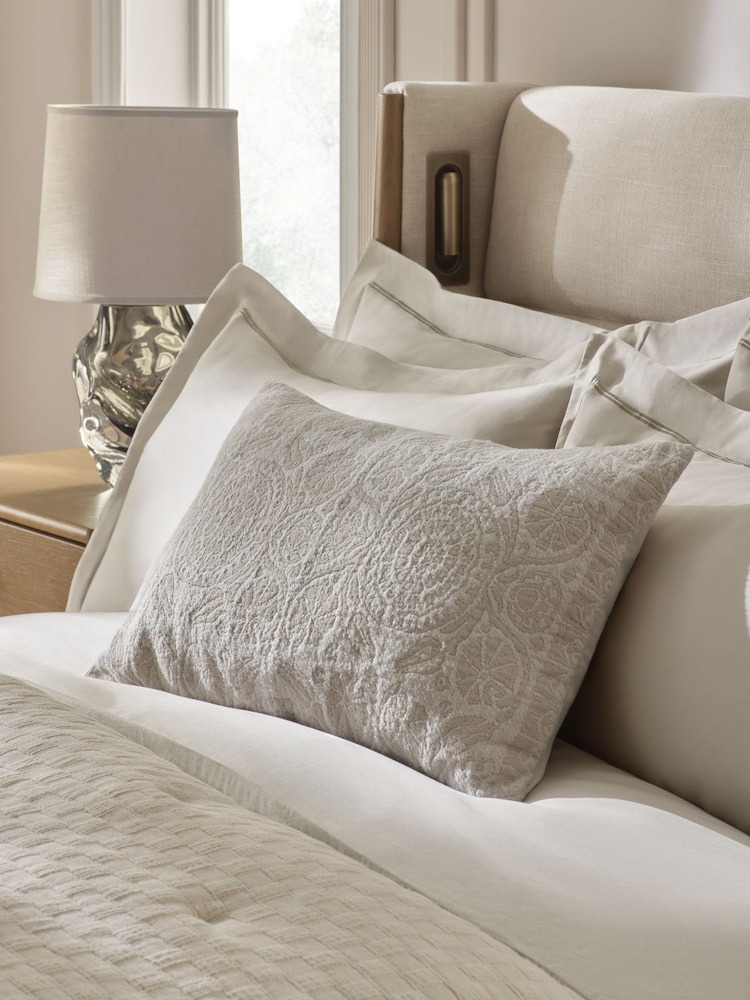 Natural 40 x 59cm N. Premium Floral Jacquard Cushion - Image 4 of 4