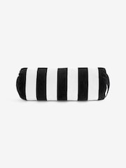 Black/White Bolster Chenille Stripe Cushion - Image 2 of 3