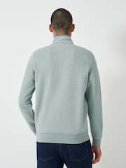 Crew Clothing Green Salcombe Crest Half-Zip Sweatshirt - Image 2 of 5