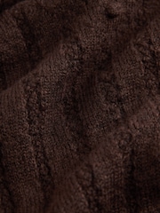 Laura Ashley Brown Bobble Stitch Knitted Jumper - Image 9 of 9