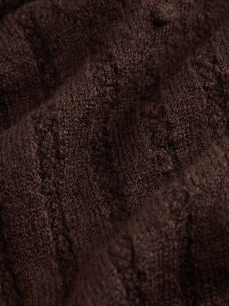 Laura Ashley Brown Bobble Stitch Knitted Jumper - Image 9 of 9 Laura Ashley Brown Bobble Stitch Knitted Jumper - Image 9 of 9