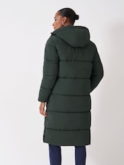 Crew Clothing Green Midweight Padded Longline Coat - Image 2 of 6