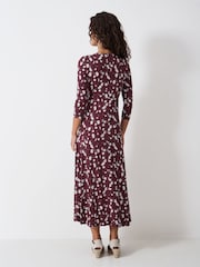 Crew Clothing Pink 3/4 Sleeve Floral Print Dress - Image 2 of 5