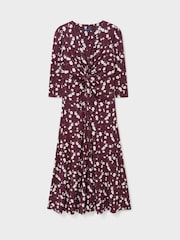 Crew Clothing Pink 3/4 Sleeve Floral Print Dress - Image 5 of 5