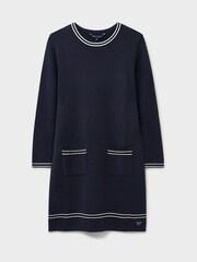 Crew Clothing Blue Adrianna Knitted Shift Dress - Image 5 of 5