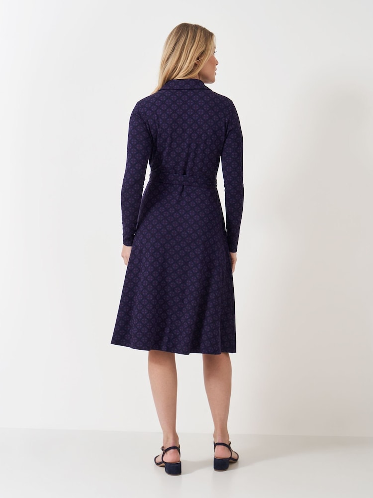 Crew Clothing Blue Emma Jersey Shirt Dress - Image 2 of 5 Crew Clothing Blue Emma Jersey Shirt Dress - Image 2 of 5