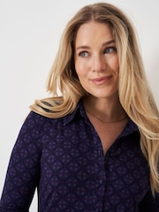 Crew Clothing Blue Emma Jersey Shirt Dress - Image 5 of 5