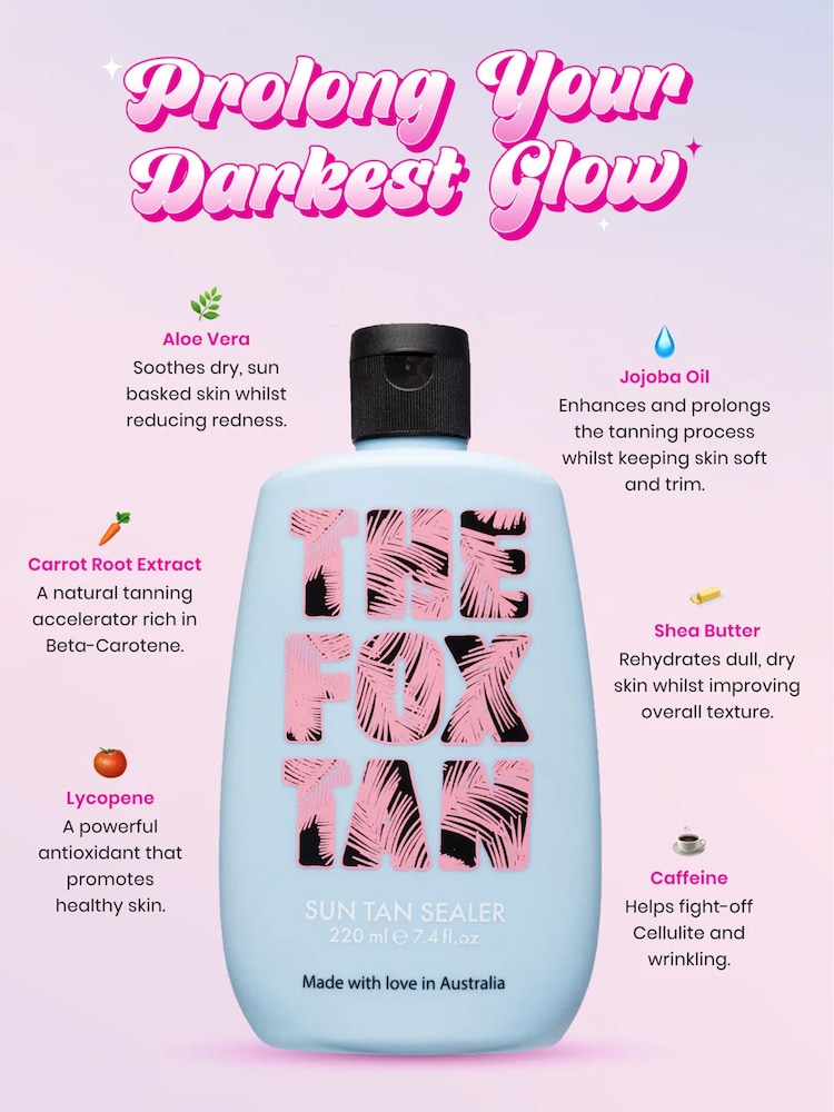 The Fox Tan Sun Sealer Tan Extender 220ml - Image 2 of 4 The Fox Tan Sun Sealer Tan Extender 220ml - Image 2 of 4