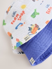 Blue Farm Woven - بیبی بکٹ ہیٹس 2 پیک (0ماہ-2سال) - تصویر 4 از 5